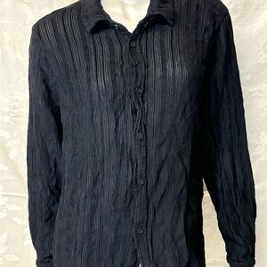 Vintage Johnny Max Shirt with Long Sleeves and Textured Fabric